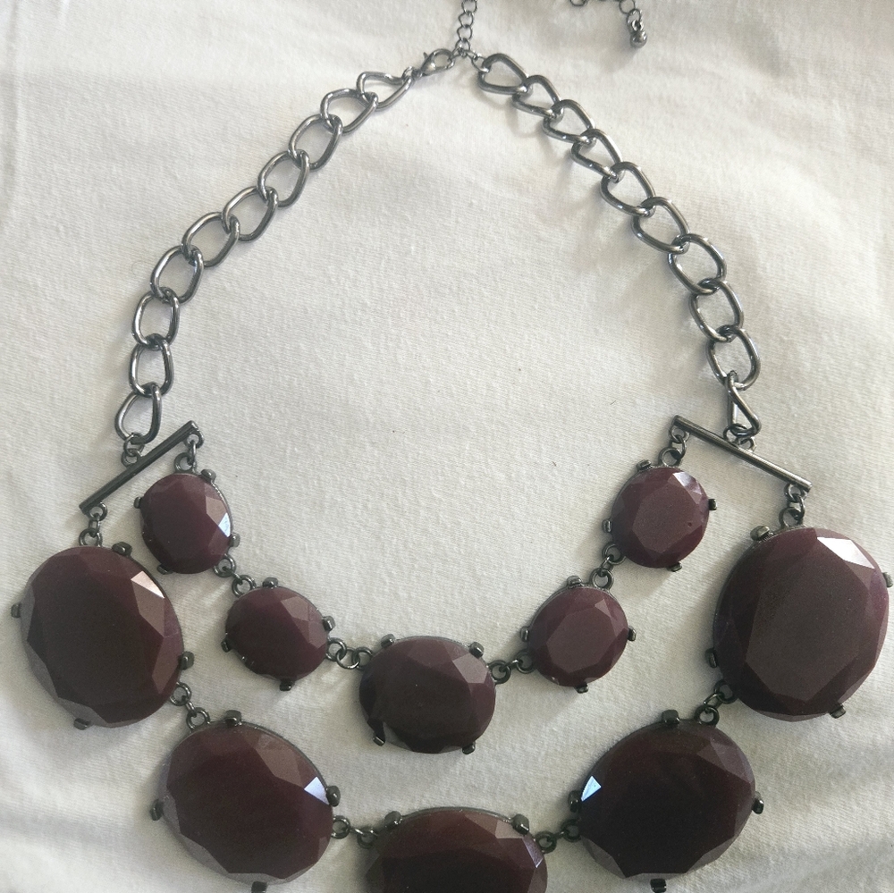 Elegant Black and Brown Statement Necklace